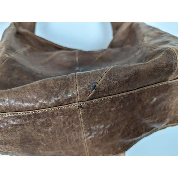 Y2K 90s Vintage Rafe New York Over Shoulder Hobo Bag Patchwork Leather Purse - Picture 12 of 13